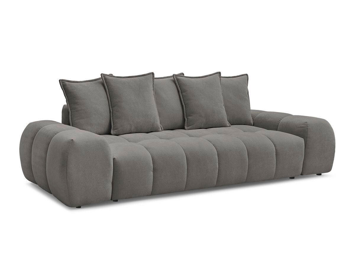 3-SITZER-SOFA EVEREST Struktur Dunkelgrau  - Dunkelgrau/Schwarz, MODERN, Kunststoff/Textil (278/90/115cm)