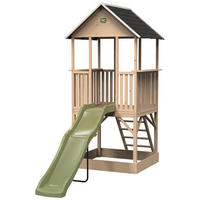 SPIELHAUS  - Naturfarben/Grün, KONVENTIONELL, Holz/Kunststoff (303/118/230,5cm) - EXIT Toys