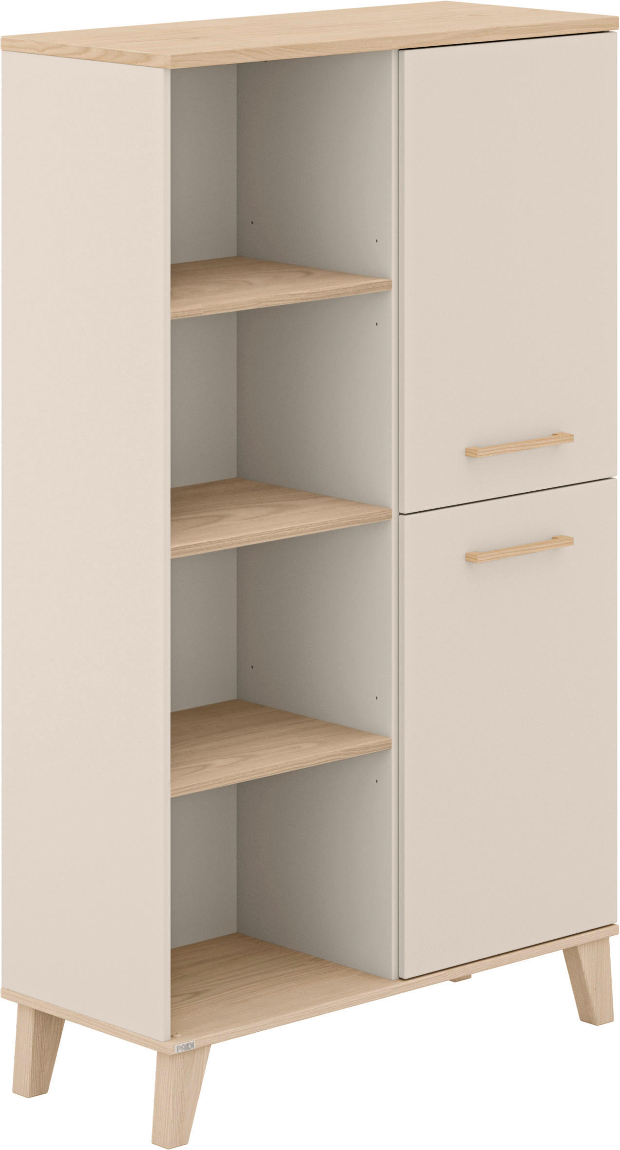 REGAL  94,80/160,90/39,60 cm Naturfarben, Beige, Kaschmir  - Kaschmir/Beige, Design, Holzwerkstoff (94,80/160,90/39,60cm) - Paidi