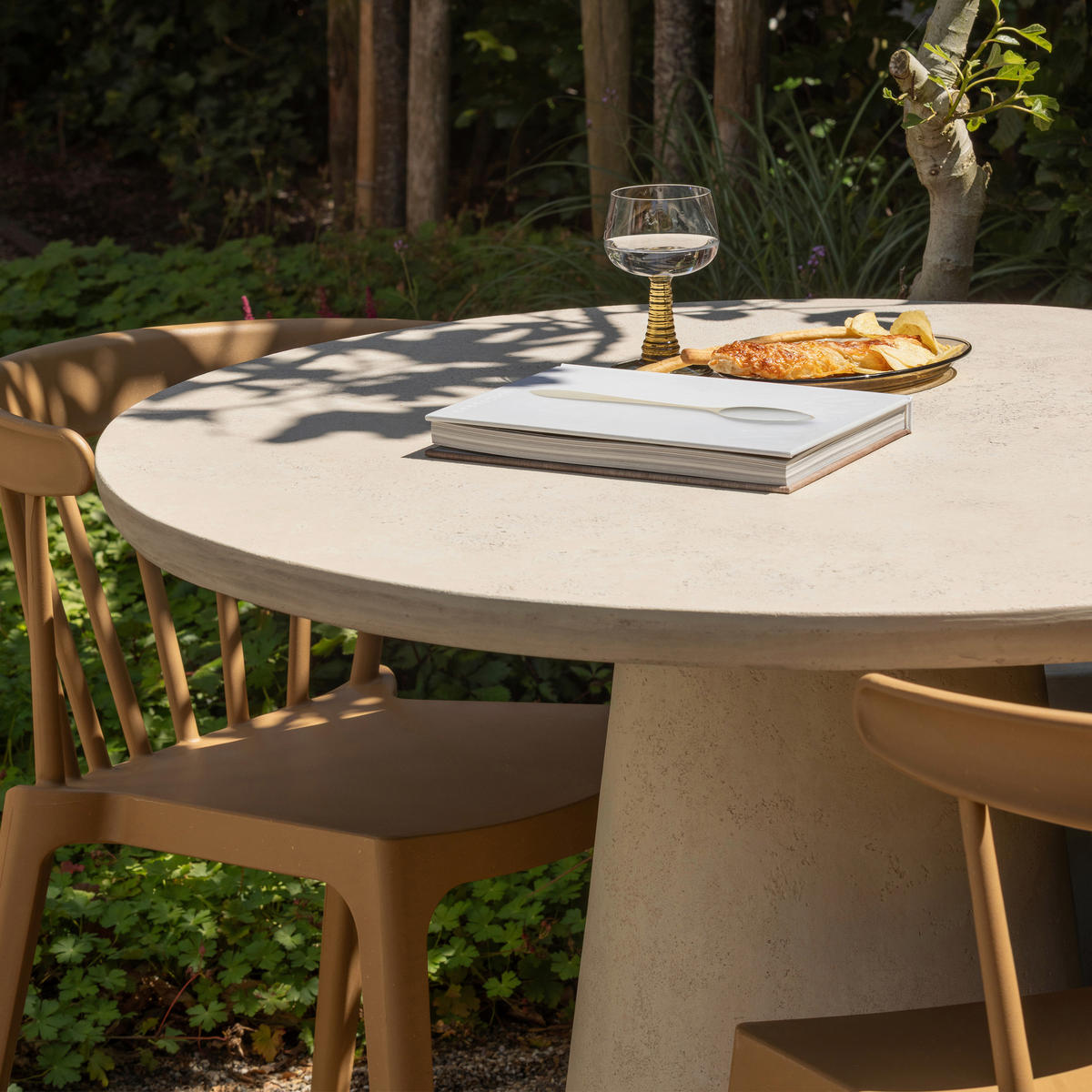 GARTENSTUHL-SET Karamell  - Karamell, MODERN, Naturmaterialien/Kunststoff (52/75/53cm) - Gardenson