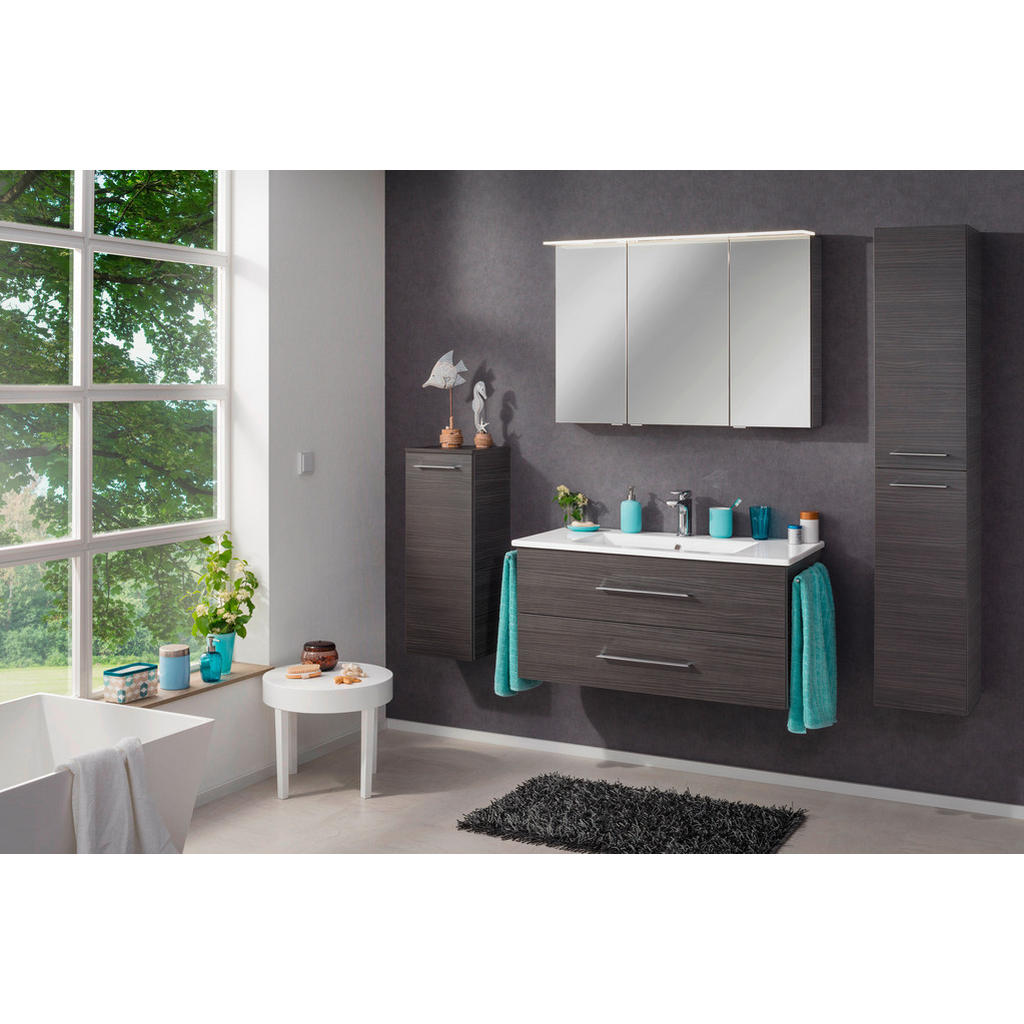 Thumbnail - Mid.you Hochschrank, Dunkelbraun, Glas, 4 Fächer, links montierbar, rechts montierbar, 30x159x32 cm, hängend, Badezimmer...