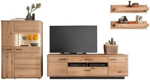 HYLLKOMBINATION i ekfärgad 340/167/50 cm - svart/antracit, Design, metall/trämaterial (340/167/50cm) - Livetastic