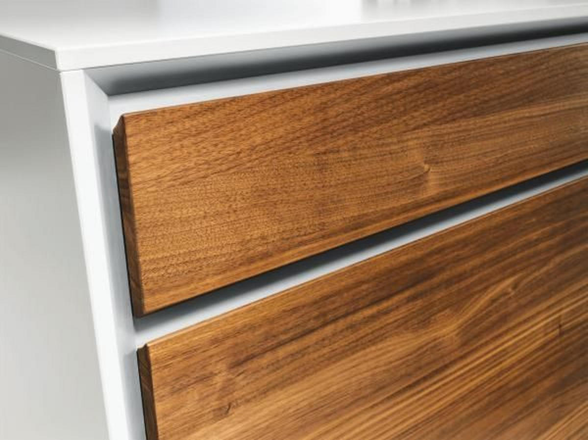 EINBAUKÜCHE VAO  - Nussbaumfarben, Design, Holz - Team 7