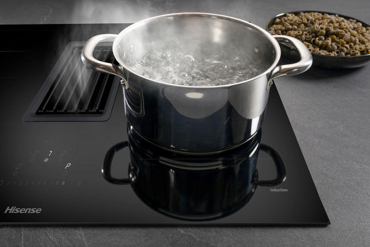 KOCHFELD-DUNSTABZUG-KOMBI  - Schwarz, Basics, Glas/Metall (83/23/52cm) - Hisense