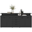 SIDEBOARD 195/88/38 cm  - Anthrazit/Schwarz, Basics, Holzwerkstoff/Kunststoff (195/88/38cm) - Xora