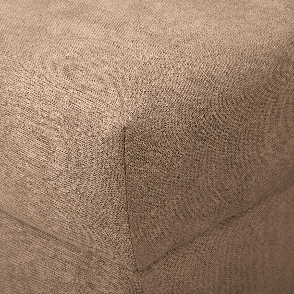 ECKSOFA inkl. Hocker Ariella Beige Mikrofaser  - Beige/Naturfarben, Design, Holz/Textil (161/231cm) - Livetastic