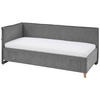 POLSTERLIEGE in Flachgewebe Grau  - Eichefarben/Birkefarben, Konventionell, Holz/Textil (90/200cm) - home24