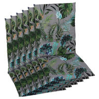 SESSELAUFLAGENSET in Anthrazit, Grün Blätter  - Anthrazit/Grün, Design, Textil (48/5/108cm)