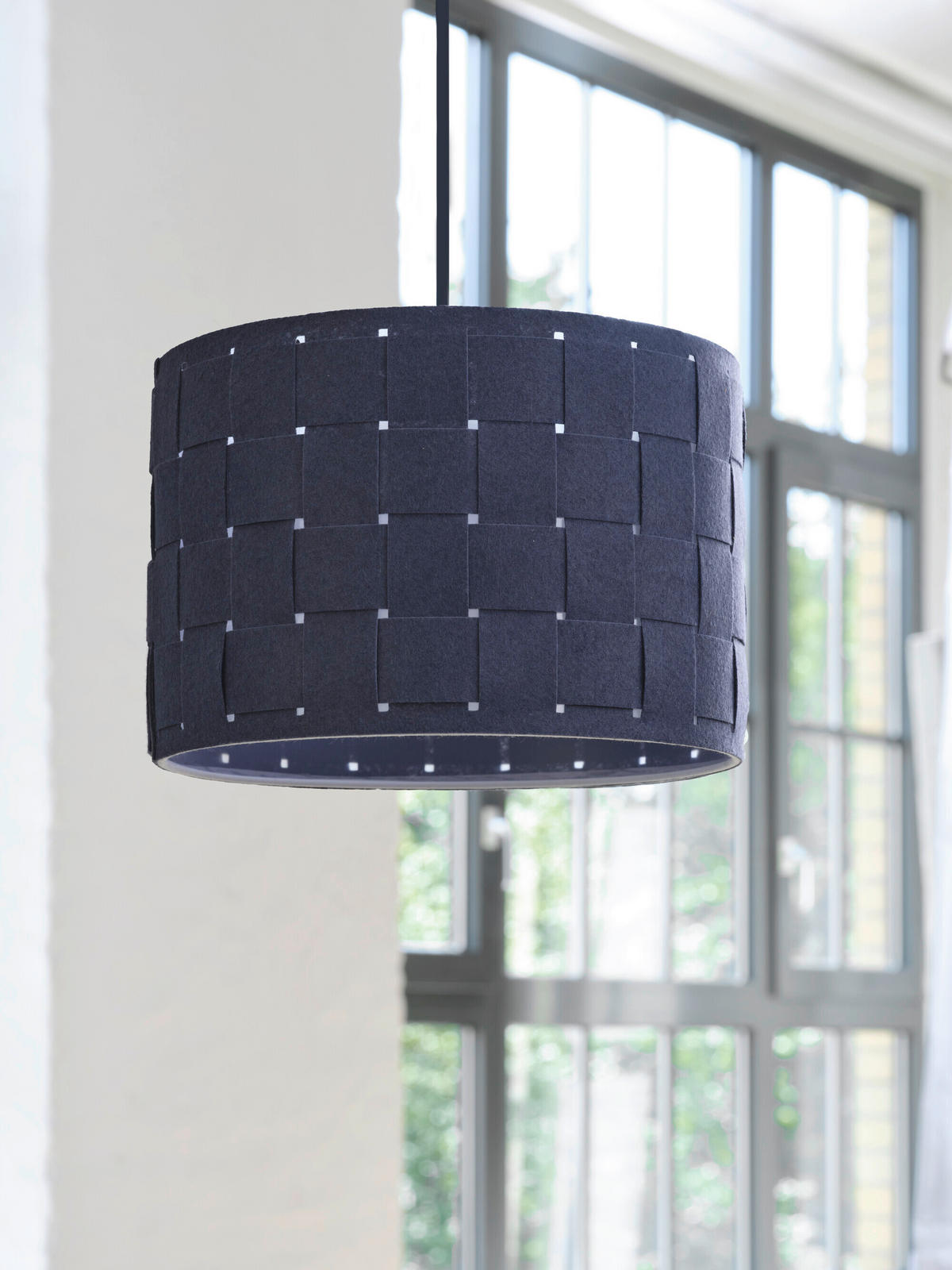 HÄNGELEUCHTE 28/121 cm  - Dunkelgrau, Basics, Naturmaterialien/Metall (28/121cm) - Osram