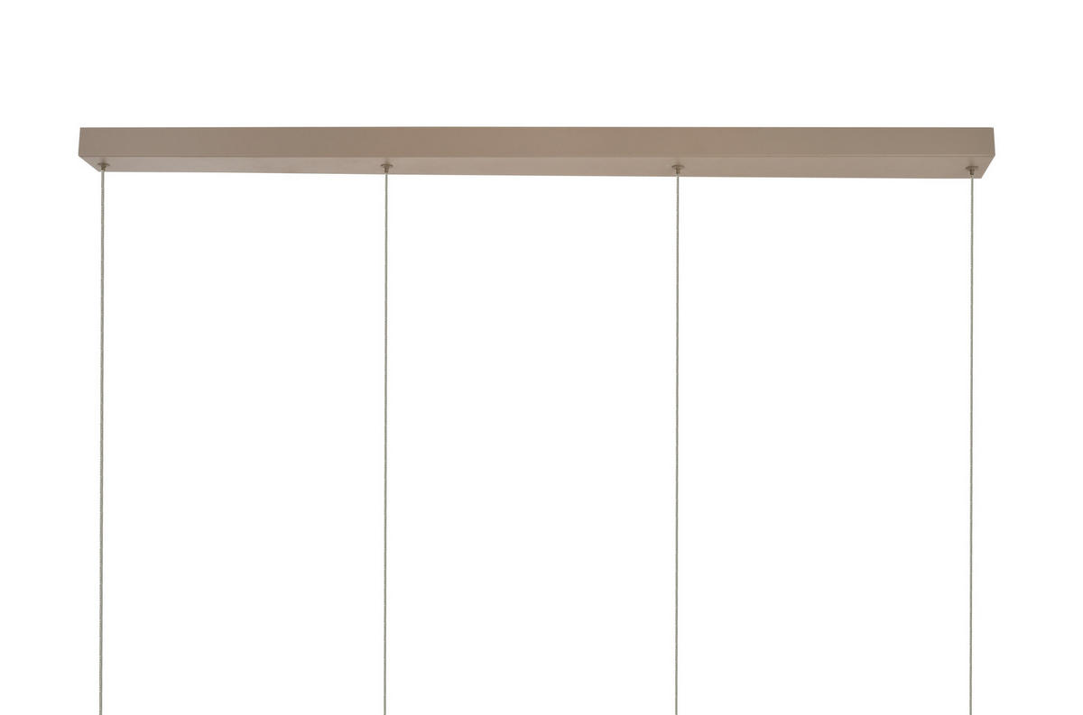 LED-HÄNGELEUCHTE Orleans 120/150/18 cm  - Sandfarben, Design, Glas/Metall (120/150/18cm)