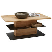 COUCHTISCH in Holz, Metall 120/70/47,6-66,9 cm  - Wildeiche/Schwarz, Natur, Holz/Metall (120/70/47,6-66,9cm) - Valnatura