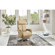 RELAXSESSEL in Leder Beige  - Edelstahlfarben/Beige, KONVENTIONELL, Leder/Metall (78/113/81cm) - Cantus