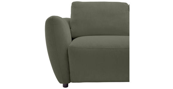 ECKSOFA  in Chenille Olivgrün  307/224 cm  - Schwarz/Olivgrün, KONVENTIONELL, Kunststoff/Textil (307/224cm) - Hom`in