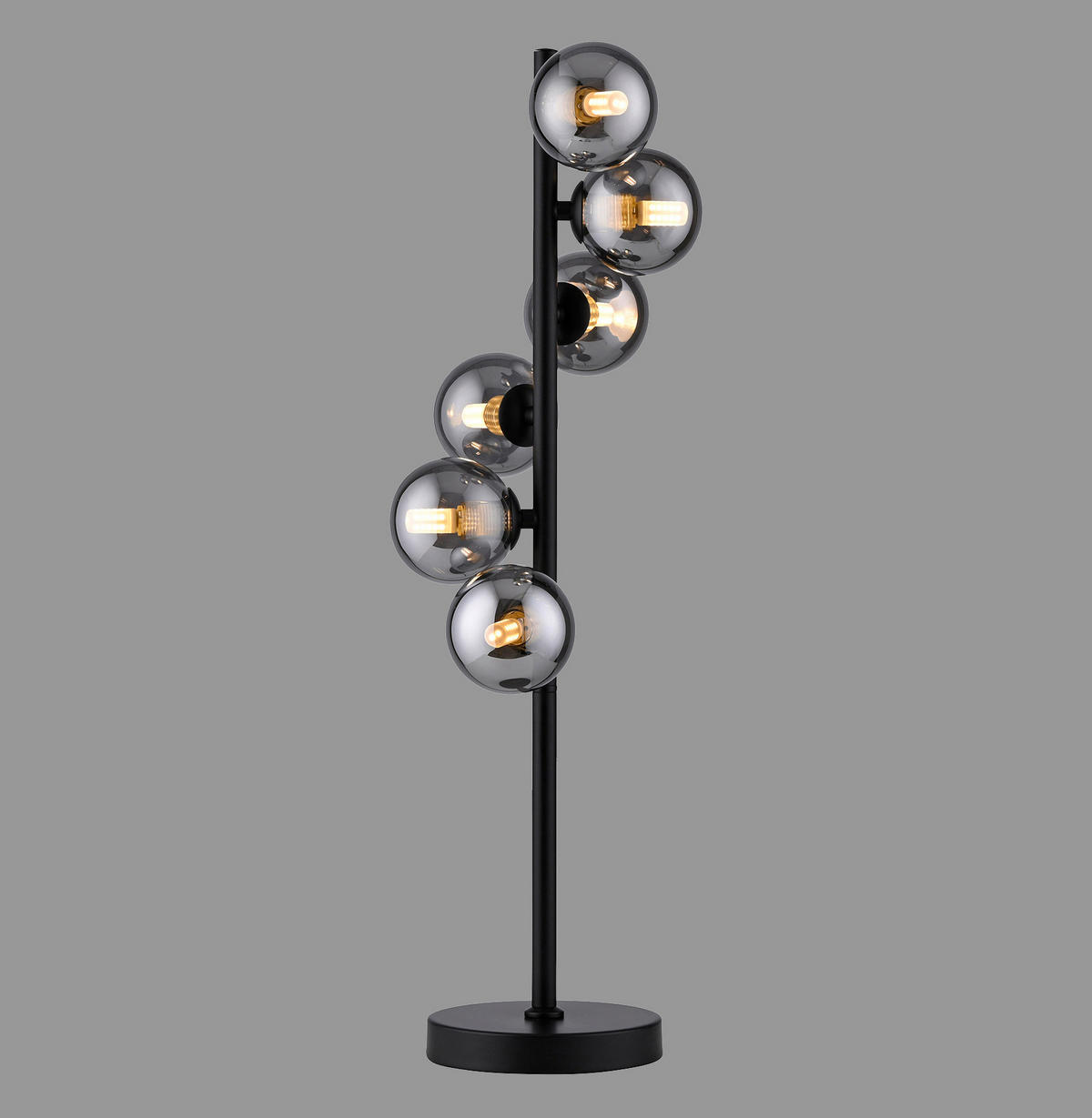 LED-TISCHLEUCHTE SW DUBAI 19/19/64 cm   - Schwarz, Design, Glas/Kunststoff (19/19/64cm) - Schöner Wohnen