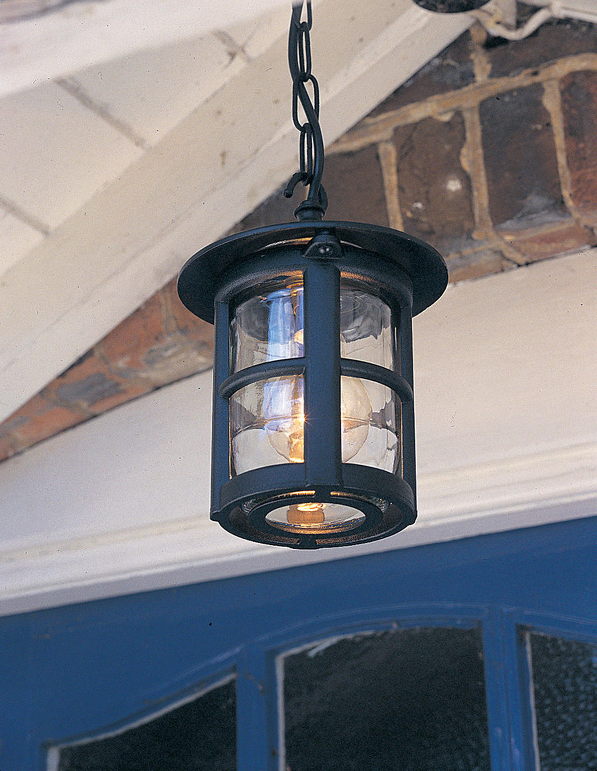 AUSSENHÄNGELEUCHTE Hereford 15/26 cm  - Schwarz, Konventionell, Glas/Metall (15/26cm) - Elstead Lighting