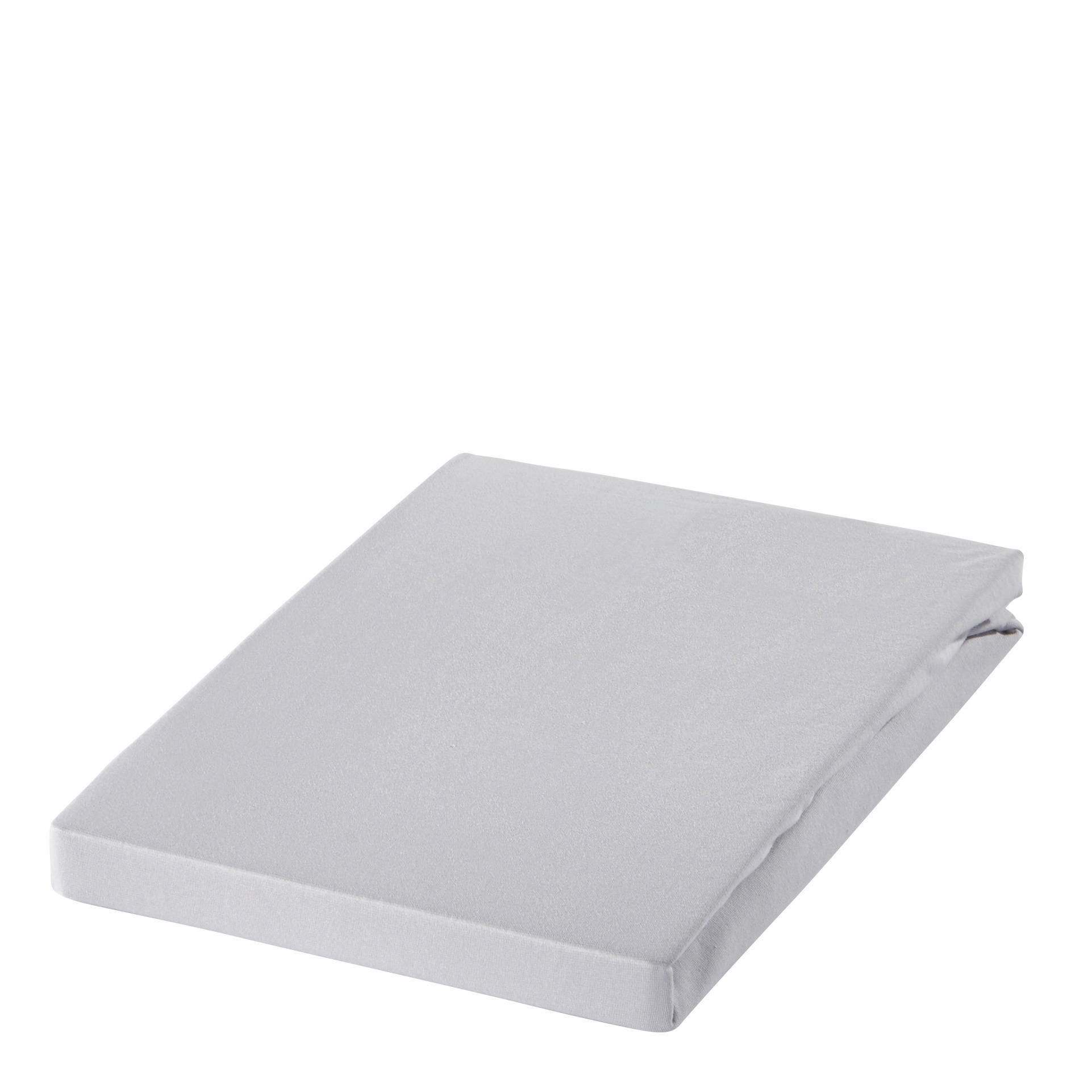 SPANNBETTTUCH Zwirn-Jersey 100/200 cm  - Silberfarben/Hellgrau, Basics, Textil (100/200cm) - Estella