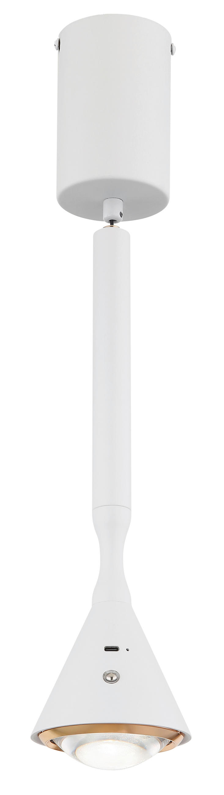 LED-HÄNGELEUCHTE 99/210 cm  - Weiß, Design, Kunststoff/Metall (99/210cm) - Globo