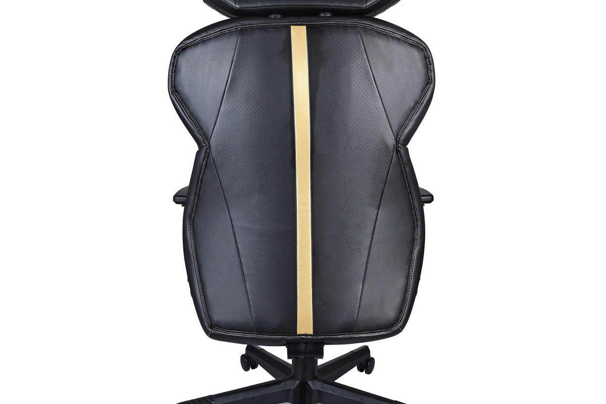 GAMER SZÉK  bőrhatású textil sárga, fekete  - sárga/fekete, Design, műanyag/textil (69/117-125/60cm) - BX Gaming