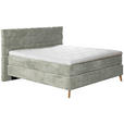BOXSPRINGBETT 160/200 cm in Hellgrün - Eichefarben/Hellgrün, Design, Holz/Textil (160/200cm) - Esposa