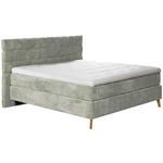 BOXSPRINGBETT 160/200 cm  in Hellgrün  - Eichefarben/Hellgrün, Design, Holz/Textil (160/200cm) - Esposa