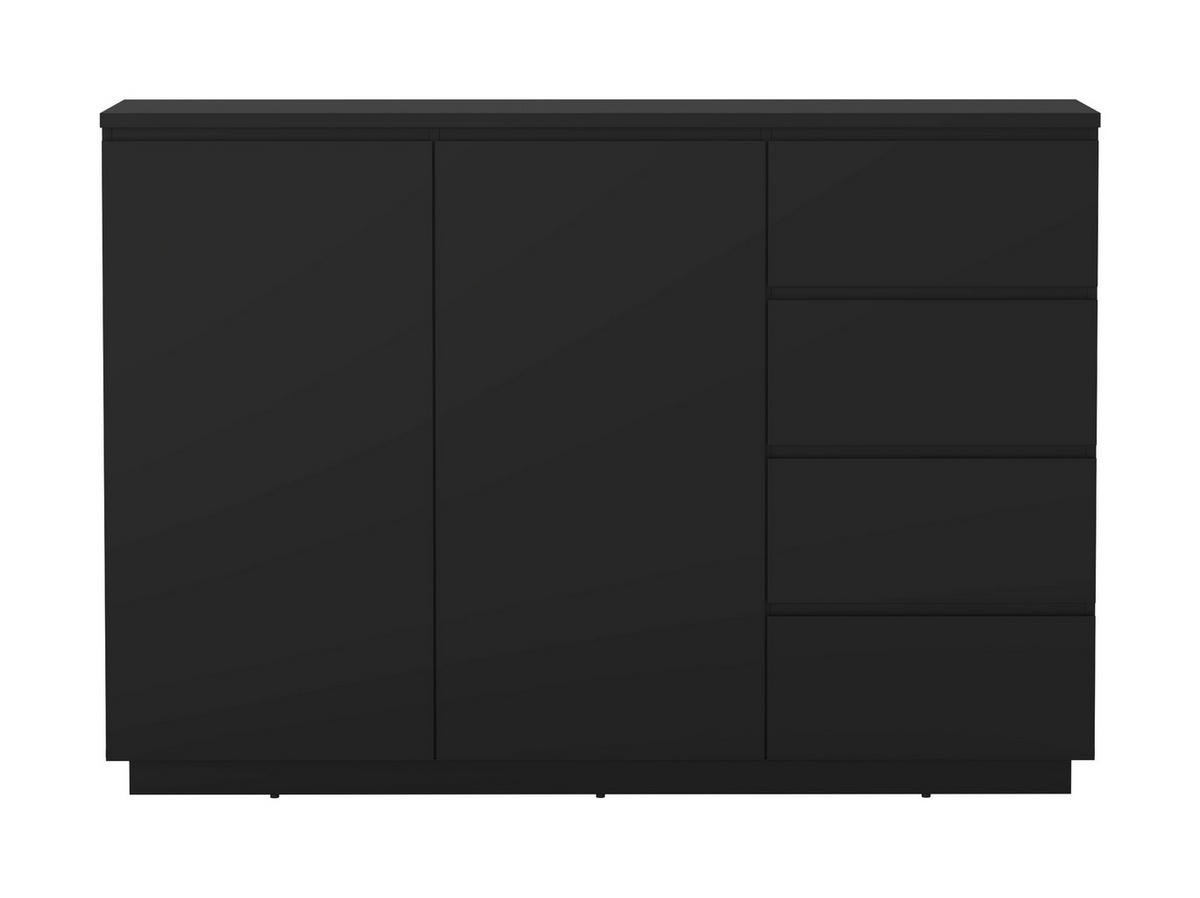 HIGHBOARD Bilbao 150/104,5/34,5 cm 4 Schublade(n)  - Schwarz, Design, Holzwerkstoff (150/104,5/34,5cm) - MID.YOU