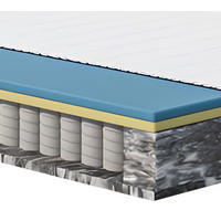 TASCHENFEDERKERNMATRATZE 80/200 cm, Höhe ca.: 18 cm, H3 = fest, 5-Zonen - Weiß/Grau, Basics, Textil (80/200cm) - Emma