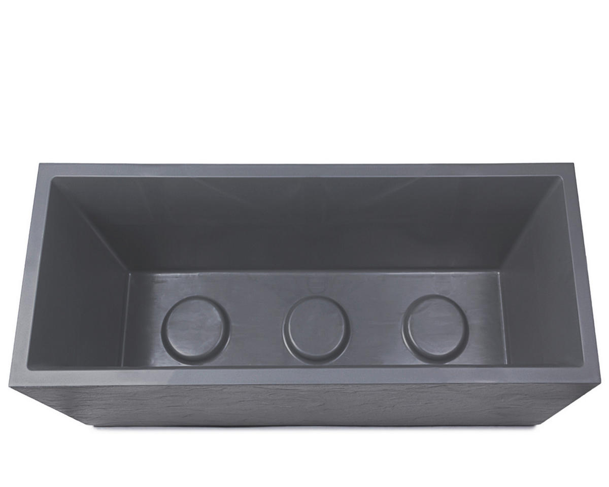 BLUMENKASTEN  - Grau, Basics, Kunststoff (100/43/40cm) - Ambia Garden