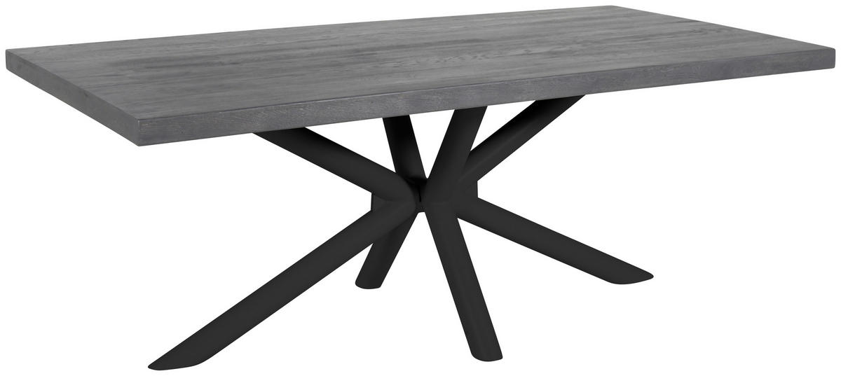 TISCHPLATTE Eiche Dunkelgrau, Eiche dunkel  - Eiche dunkel/Dunkelgrau, Design, Holz (180/90/5cm) - Landscape