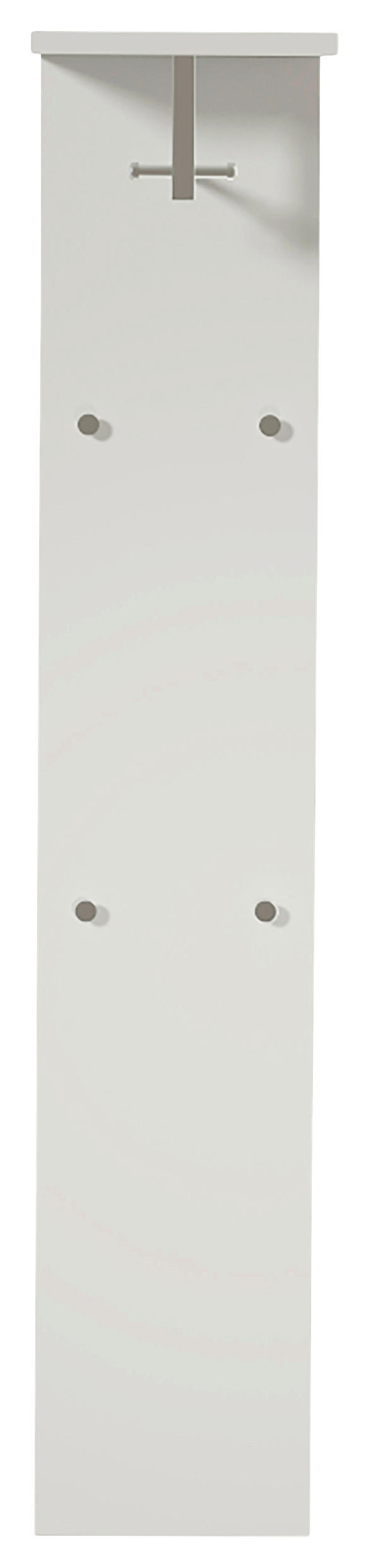 GARDEROBENPANEEL Weiß, Chromfarben  - Chromfarben/Weiß, Design, Metall (33/167/31cm) - Moderano
