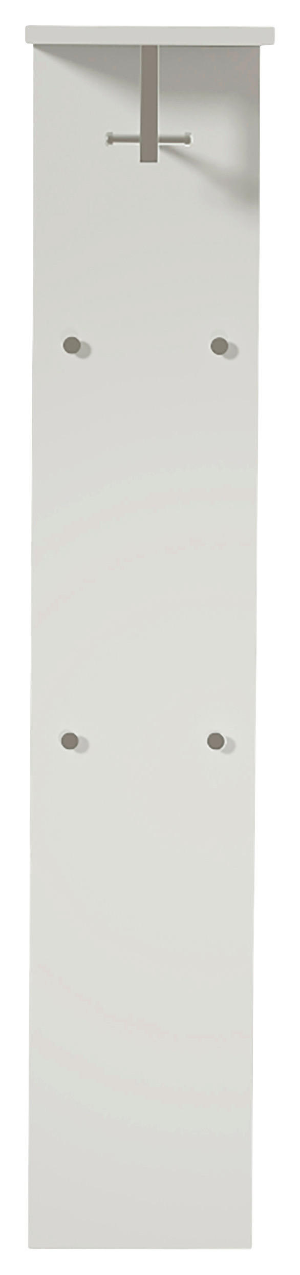 GARDEROBENPANEEL Weiß, Chromfarben - Chromfarben/Weiß, Design, Metall (33/167/31cm) - Moderano