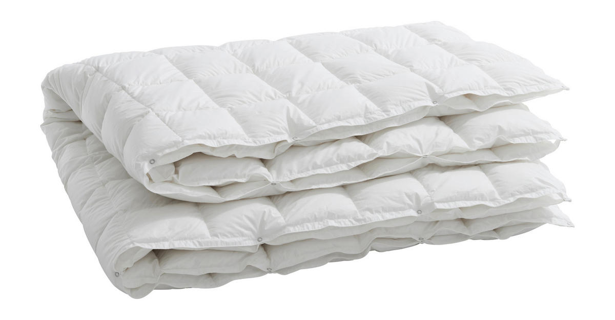 VIERJAHRESZEITENDECKE 200/210 cm INTERLAKEN  - Weiss, Basics, Textil (200/210cm) - Billerbeck