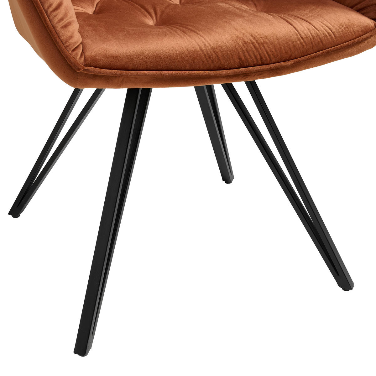 ARMLEHNSTUHL  in Eisen Samt  - Schwarz/Braun, LIFESTYLE, Holz/Textil (61/82/62cm) - Livetastic