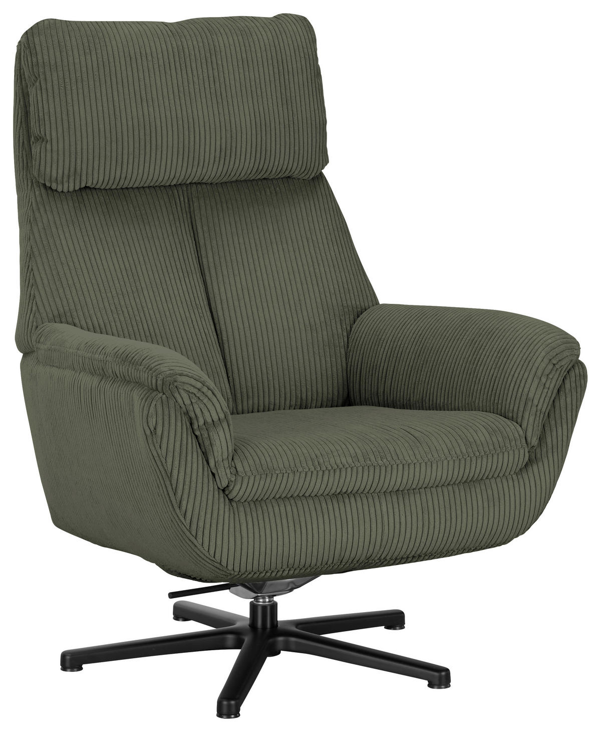 RELAXSESSEL in Textil Grün  - Schwarz/Grün, Design, Textil/Metall (79/108/89cm) - Beldomo Style