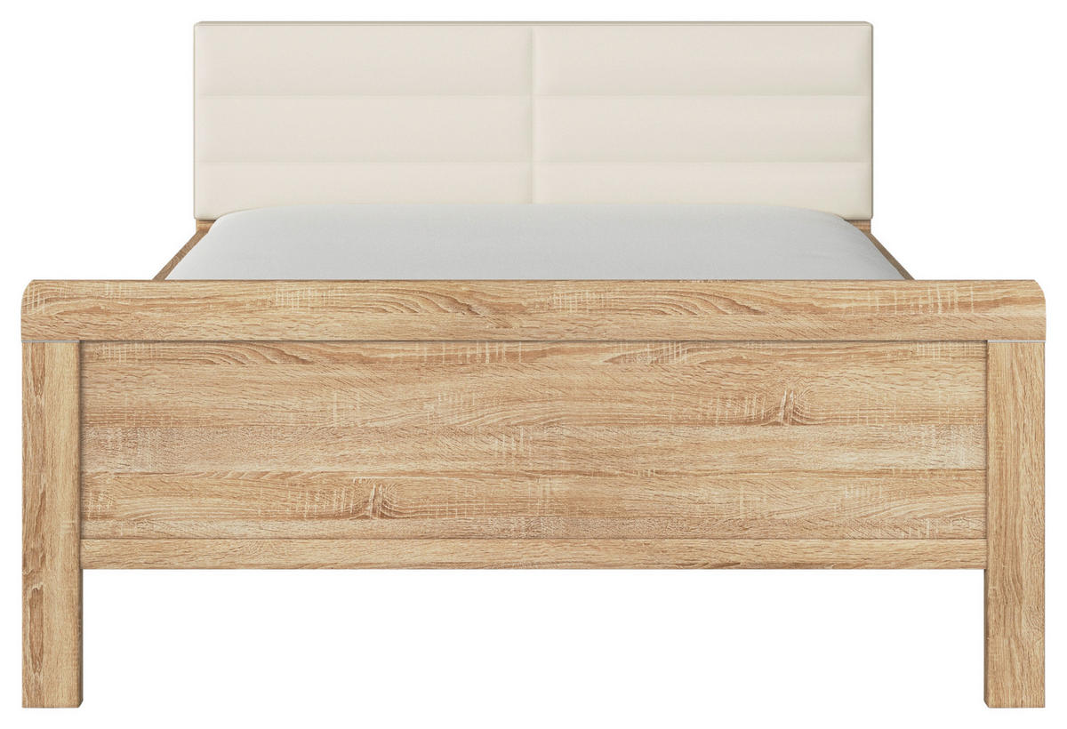 BETT 160/200 cm  in Champagner, Sonoma Eiche  - Champagner/Sonoma Eiche, Design (160/200cm) - Novel