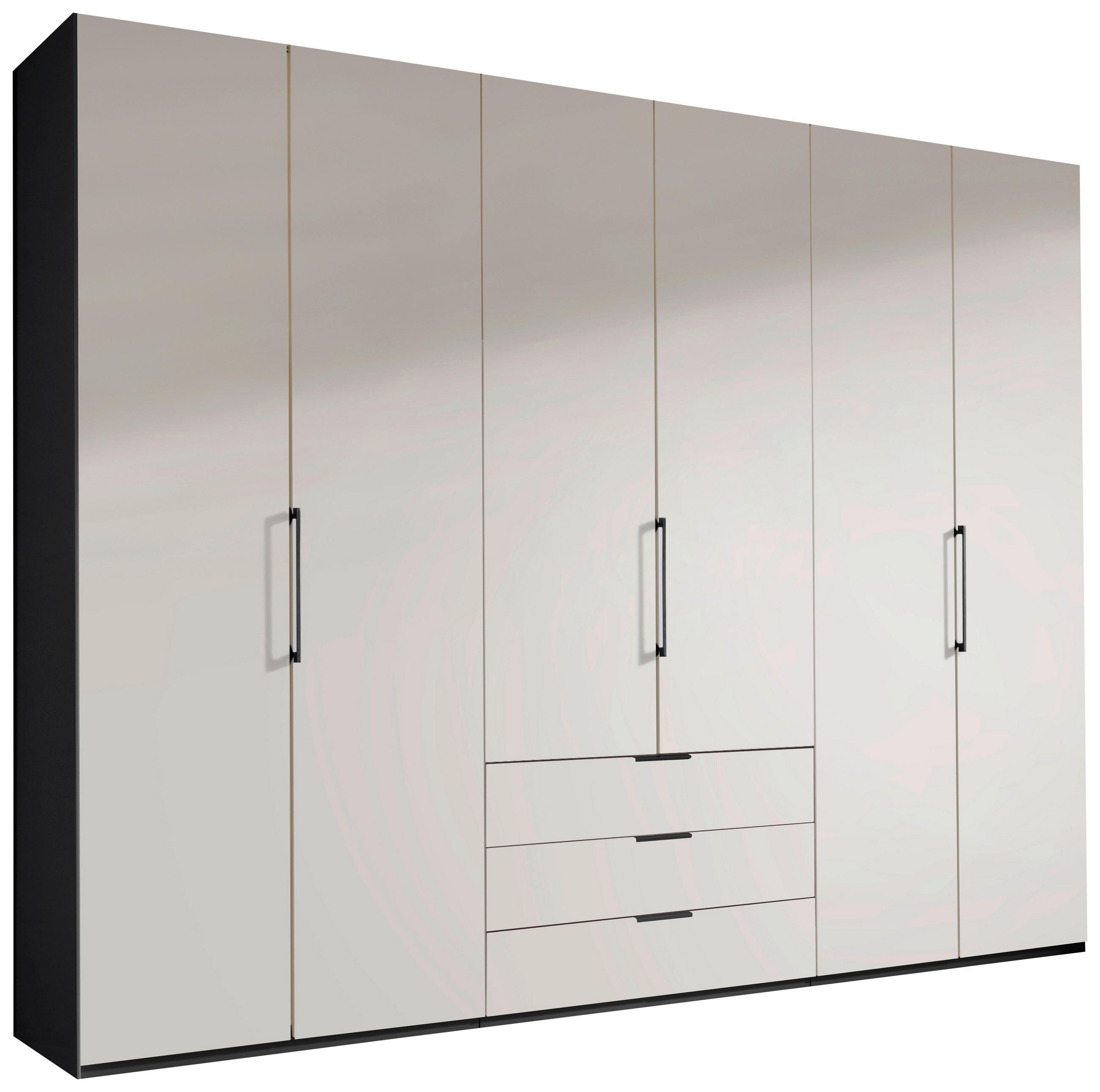 OMARA S KLASIČNIMI VRATI, barve grafita  - črna/barve grafita, Konvencionalno, kovina/leseni material (200/236/58cm) - Novel