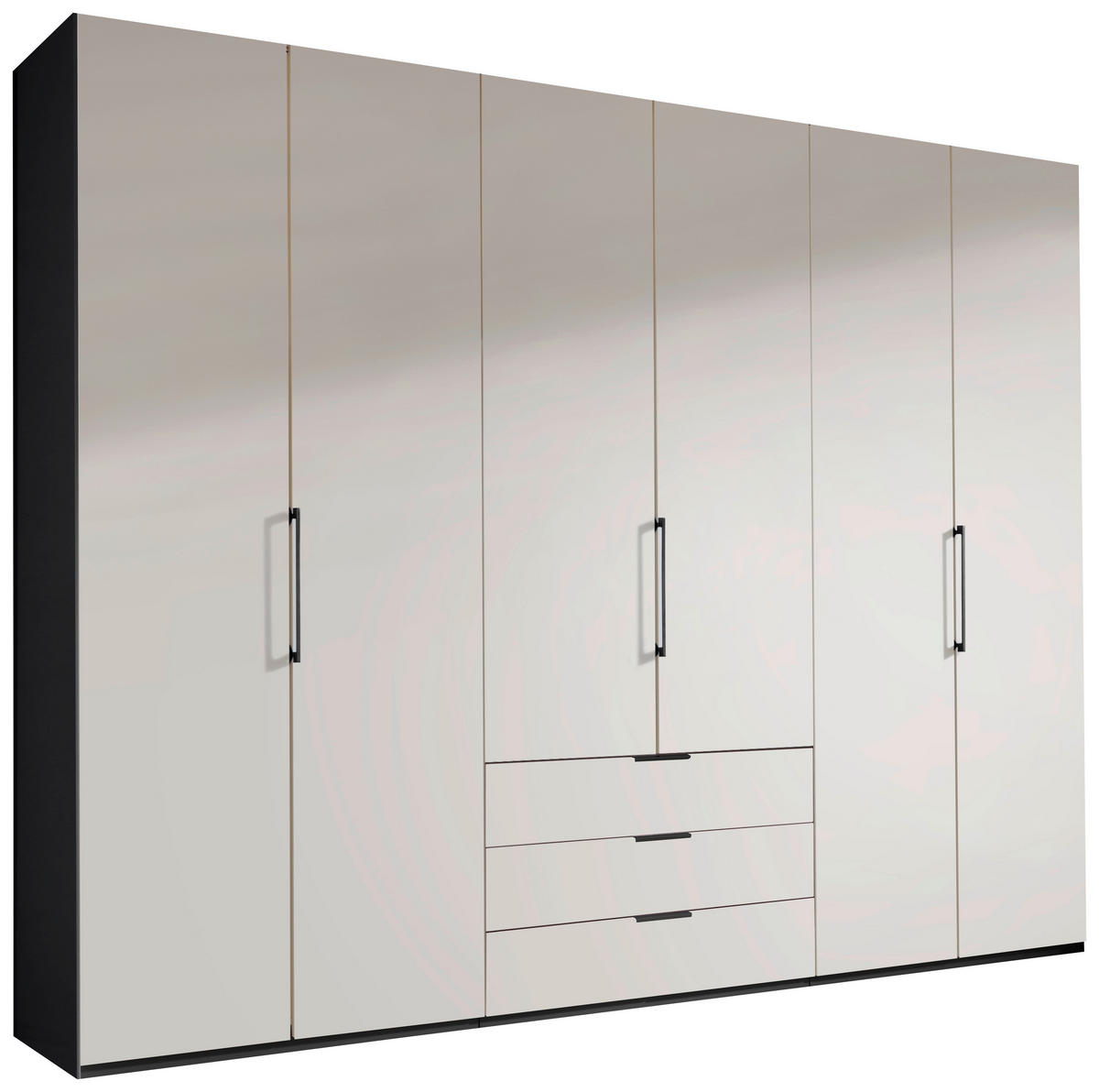 OMARA S KLASIČNIMI VRATI, barve grafita  - črna/barve grafita, Konvencionalno, kovina/leseni material (200/236/58cm) - Novel