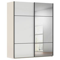 SCHWEBETÜRENSCHRANK  in Champagner  - Champagner/Schwarz, KONVENTIONELL, Glas/Holzwerkstoff (181/223/68cm) - Novel