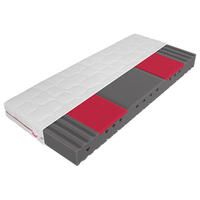 KALTSCHAUMMATRATZE 90/200 cm, Höhe ca.: 18 cm, H2 + H3 = mittel + fest, 7-Zonen - Weiß, KONVENTIONELL, Textil (90/200cm) - Paradies