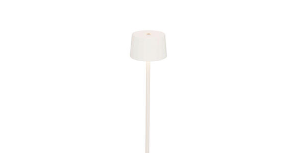 AKKU-STEHLEUCHTE 16/120 cm - Weiß, Design, Kunststoff/Metall (16/120cm) - Dieter Knoll