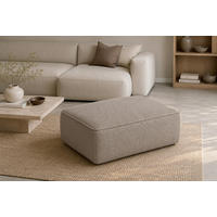 HOCKER in Textil, Holzwerkstoff Taupe  - Taupe/Schwarz, KONVENTIONELL, Holzwerkstoff/Kunststoff (105/43/65cm) - Livetastic