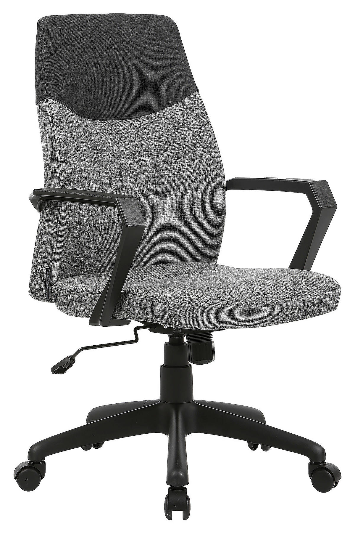 DREHSTUHL  in Webstoff Grau  - Schwarz/Grau, LIFESTYLE, Kunststoff/Textil (58/106,5/56cm) - MID.YOU