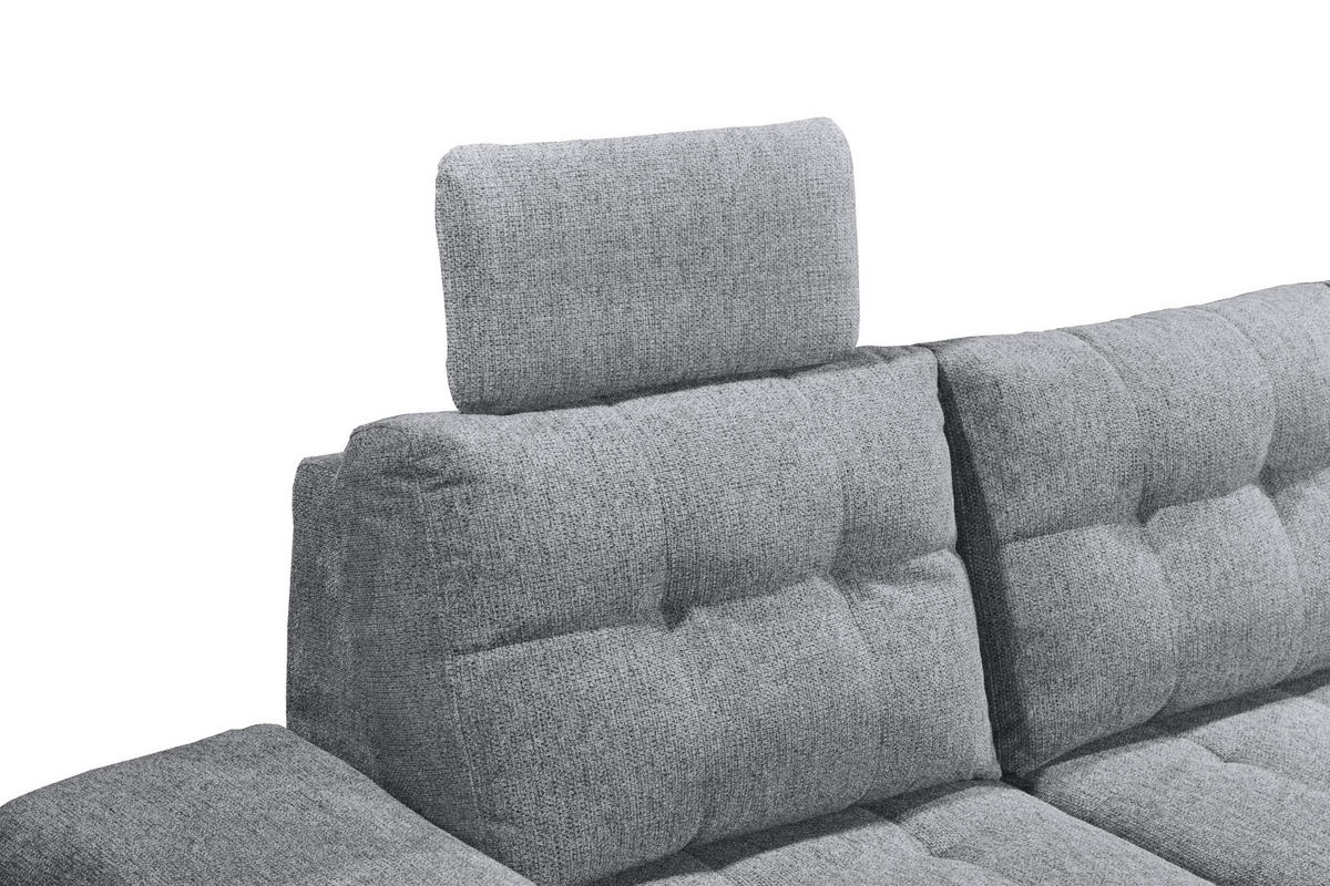 WOHNLANDSCHAFT Grau Webstoff  - Schwarz/Grau, KONVENTIONELL, Kunststoff/Textil (170/324/218cm) - Carryhome
