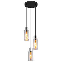 HÄNGLAMPA 32/120 cm  - svart, Basics, metall/glas (32/120cm) - Globo