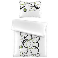 POSTELJINA SA DVA LICA SILENT LIVING 140/200 cm saten zelena, crna  - zelena/crna, Trendi, tekstil (140/200cm) - Esposa