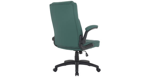 CHEFSESSEL in Lederlook Dunkelgrün - Dunkelgrün/Schwarz, Design, Kunststoff/Textil (63,5/110-120/68cm) - Carryhome
