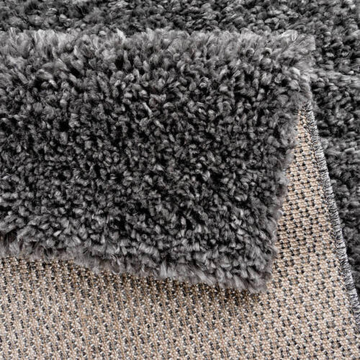 HOCHFLORTEPPICH 200/290 cm ETHNO-SHAGGY Anthrazit  - Anthrazit, Basics, Textil (200/290cm)