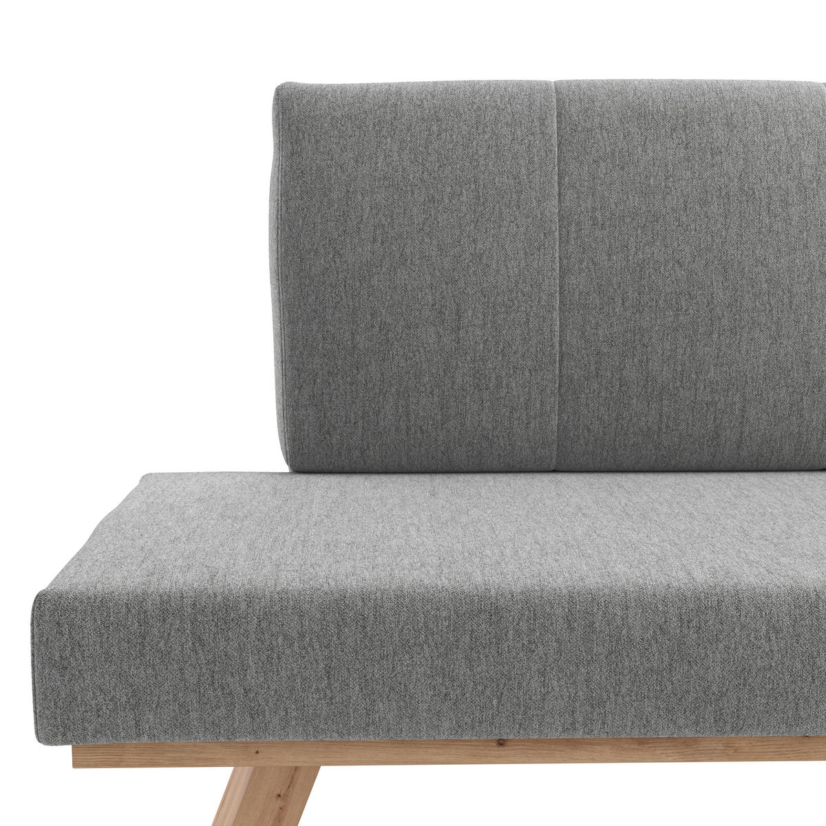 ECKBANK 185/150 cm Webstoff Grau   - Eichefarben/Grau, KONVENTIONELL, Textil (185/150cm) - Livetastic