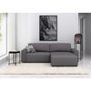 ECKSOFA in Struktur Anthrazit  - Anthrazit/Schwarz, Modern, Kunststoff/Textil (265/164cm) - Trendmanufaktur
