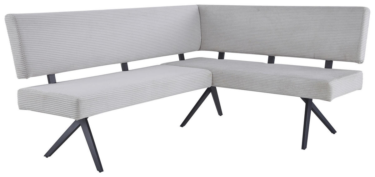 ECKBANK 190/150 cm  in Beige  - Beige/Schwarz, KONVENTIONELL, Textil/Metall (190/150cm) - MID.YOU