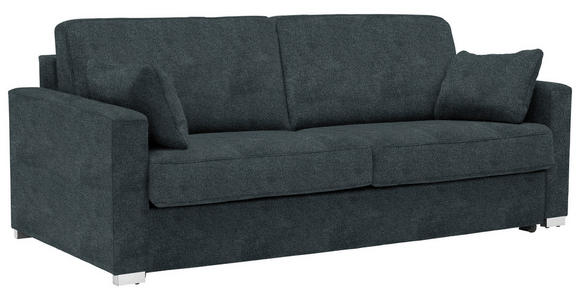 SCHLAFSOFA in Webstoff Anthrazit  - Chromfarben/Anthrazit, KONVENTIONELL, Textil/Metall (208/86/97cm) - Novel